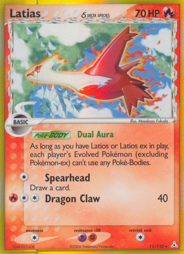 Latias δ Pokemon card (11/110, Holon Phantoms)