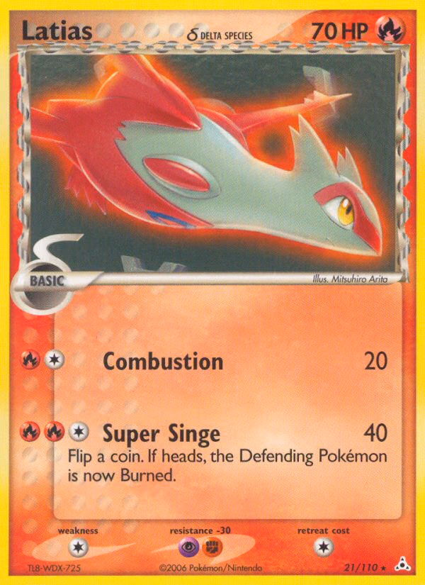 Latias δ Pokemon card (21/110, Holon Phantoms)
