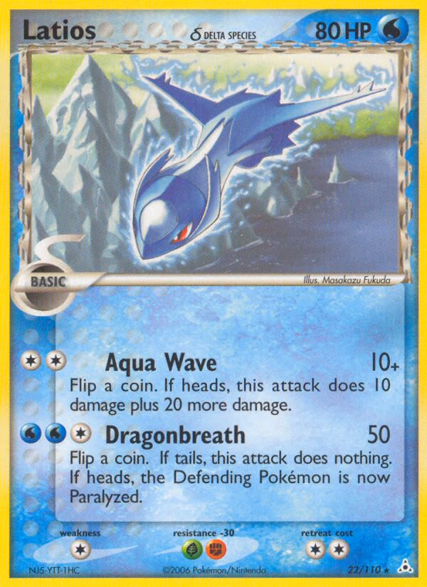 Latios δ Pokemon card (22/110, Holon Phantoms)