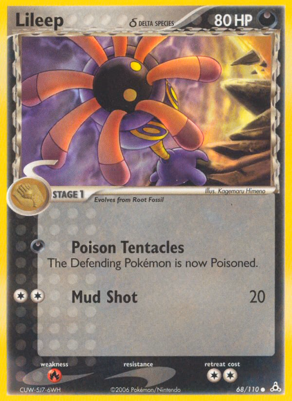 Lileep δ Pokemon card (68/110, Holon Phantoms)