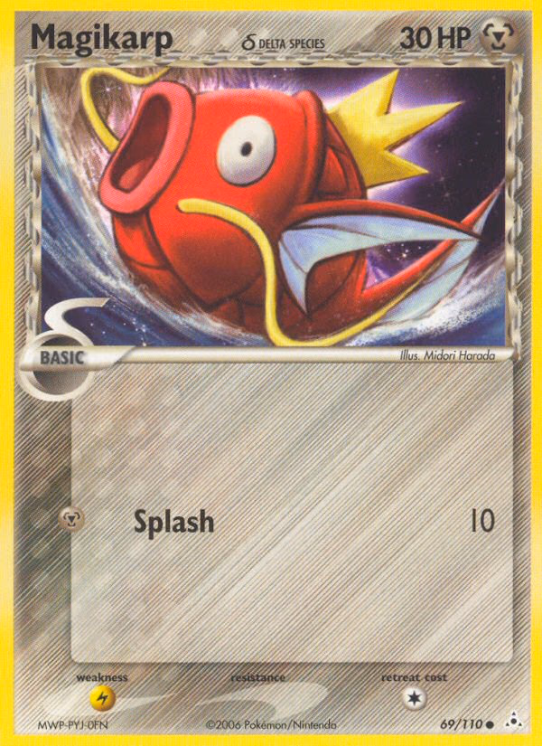 Magikarp δ Pokemon card (69/110, Holon Phantoms)