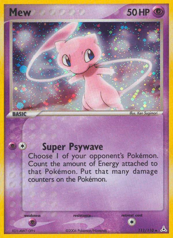 Mew Pokemon card (111/110, Holon Phantoms)