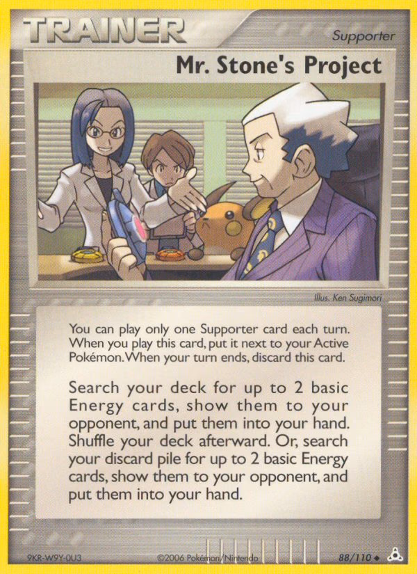 Mr. Stone's Project Pokemon card (88/110, Holon Phantoms)