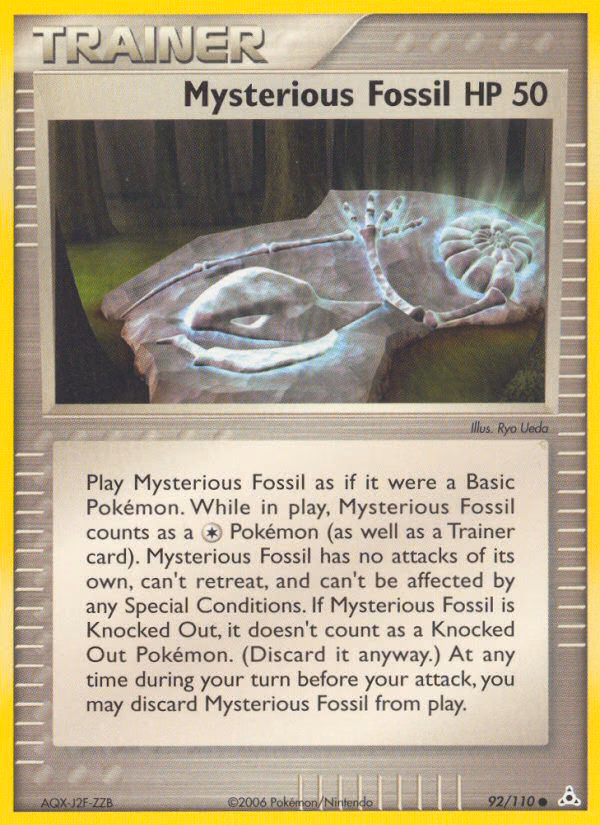 Mysterious Fossil Pokemon card (92/110, Holon Phantoms)