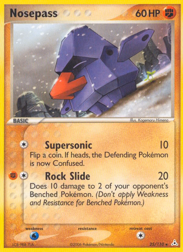 Nosepass Pokemon card (25/110, Holon Phantoms)