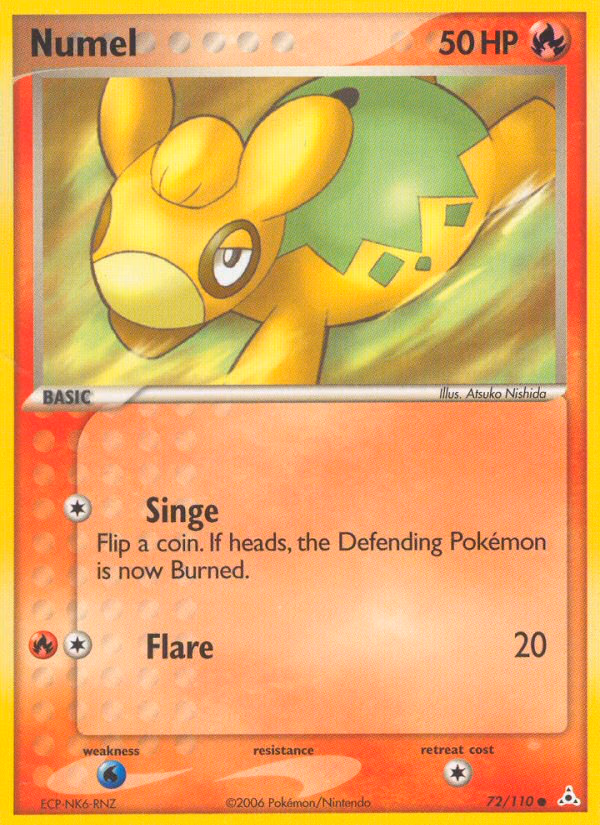 Numel Pokemon card (72/110, Holon Phantoms)