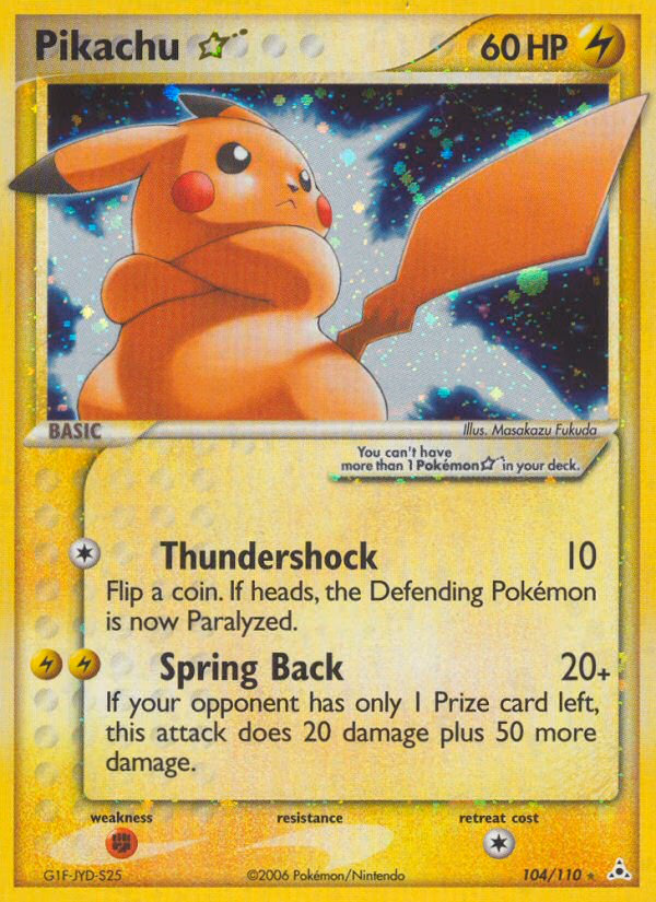 Pikachu ★ Pokemon card (104/110, Holon Phantoms)