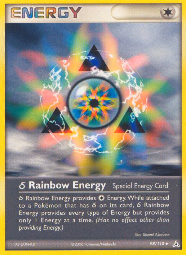 δ Rainbow Energy Pokemon card (98/110, Holon Phantoms)