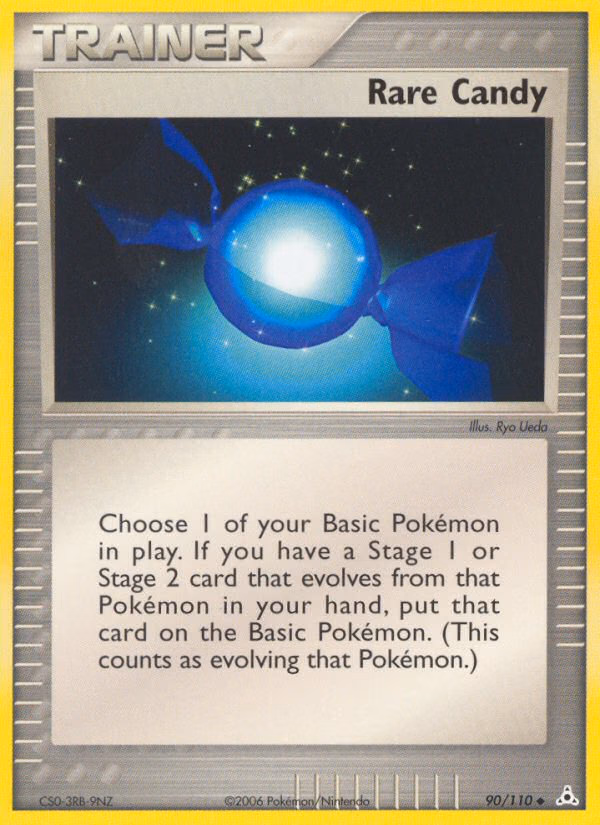 Rare Candy Pokemon card (90/110, Holon Phantoms)