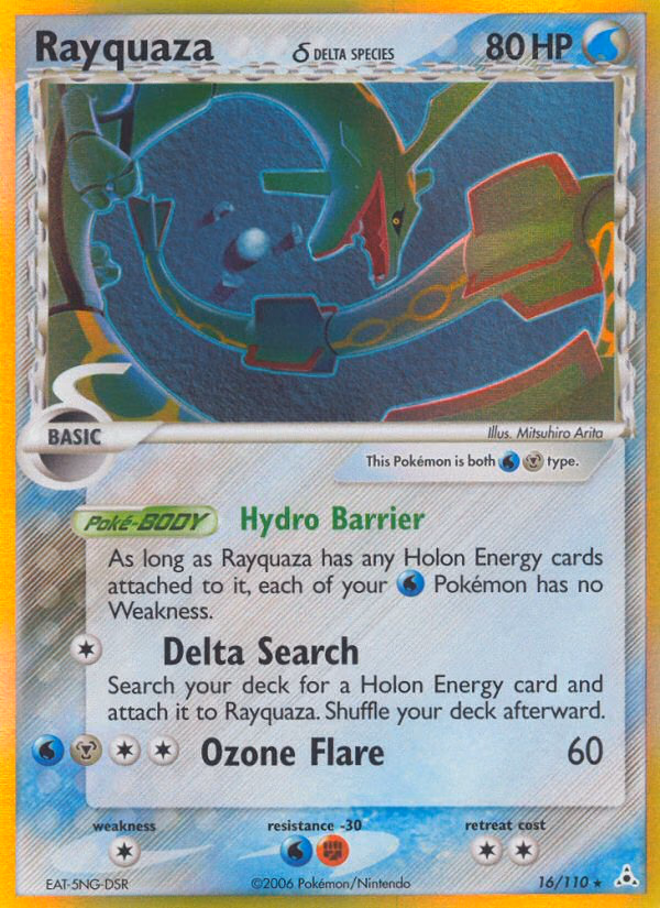 Rayquaza δ Pokemon card (16/110, Holon Phantoms)