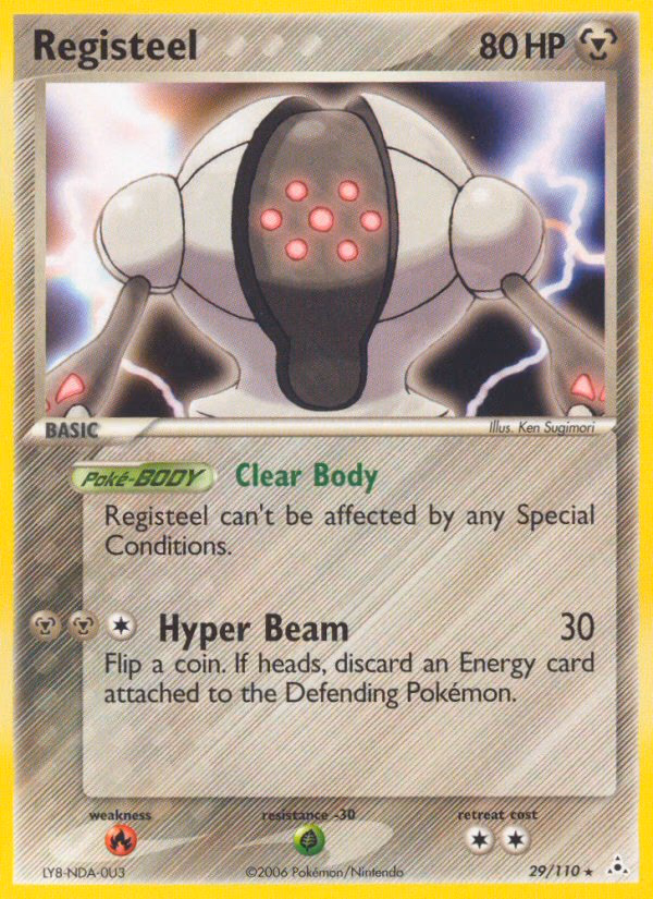Registeel Pokemon card (29/110, Holon Phantoms)