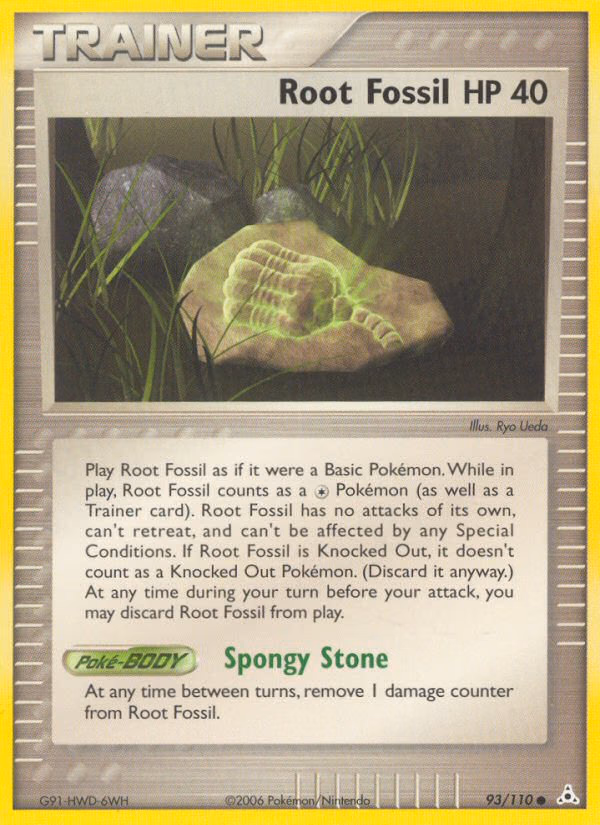 Root Fossil Pokemon card (93/110, Holon Phantoms)
