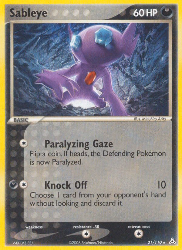 Sableye Pokemon card (31/110, Holon Phantoms)