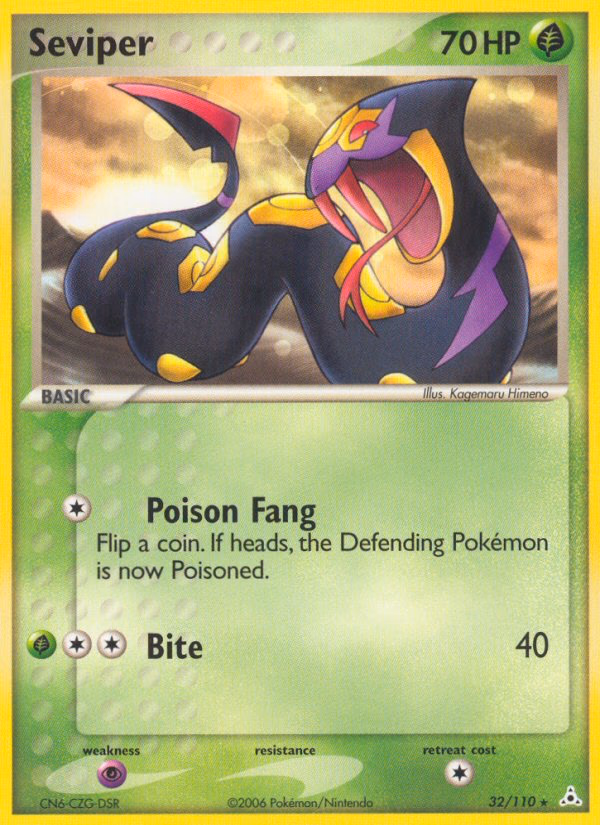 Seviper Pokemon card (32/110, Holon Phantoms)