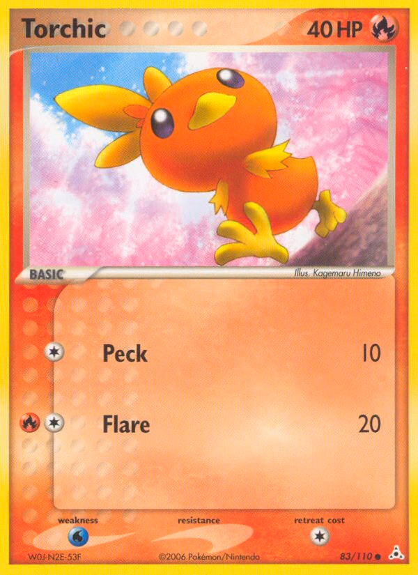 Torchic Pokemon card (83/110, Holon Phantoms)