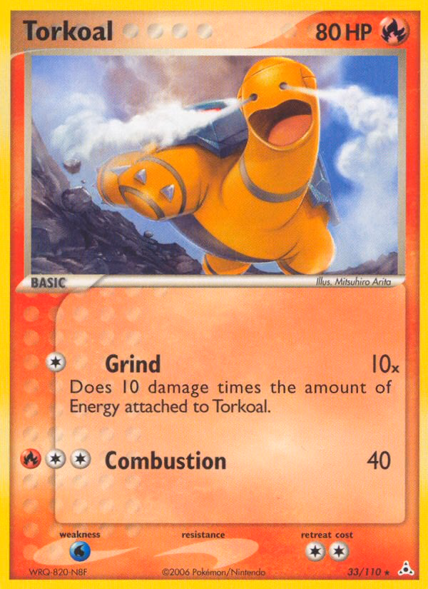 Torkoal Pokemon card (33/110, Holon Phantoms)