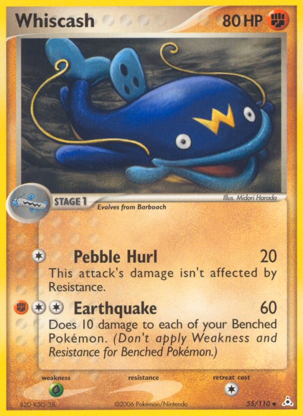 Whiscash Pokemon card (55/110, Holon Phantoms)