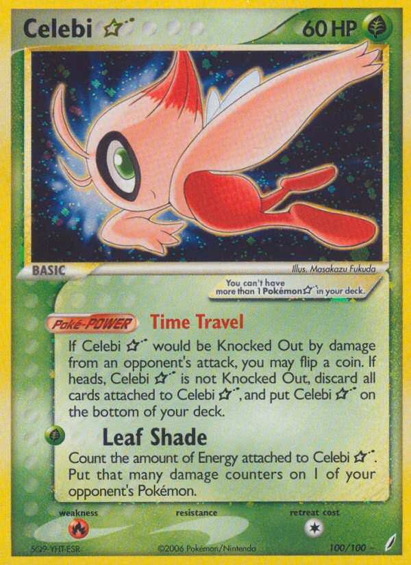 Celebi ★ Pokemon card (100/100, Crystal Guardians)