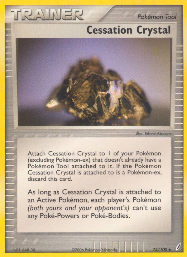 Cessation Crystal Pokemon card (74/100, Crystal Guardians)