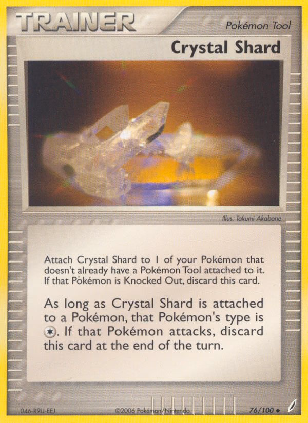 Crystal Shard Pokemon card (76/100, Crystal Guardians)