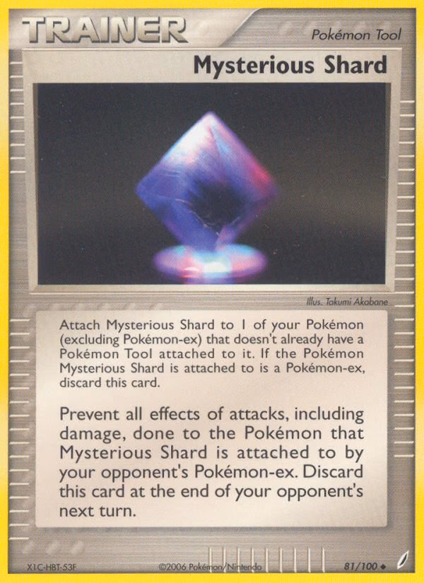 Mysterious Shard Pokemon card (81/100, Crystal Guardians)