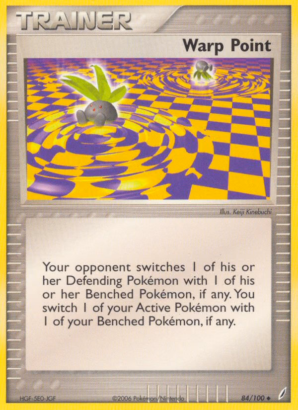 Warp Point Pokemon card (84/100, Crystal Guardians)