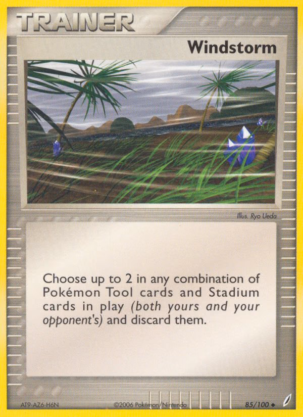 Windstorm Pokemon card (85/100, Crystal Guardians)