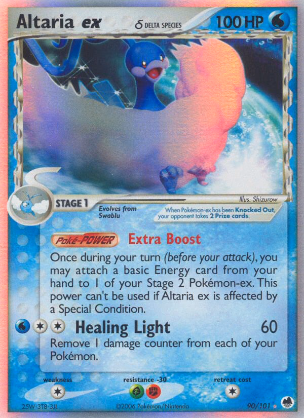 Altaria ex δ Pokemon card (90/101, Dragon Frontiers)