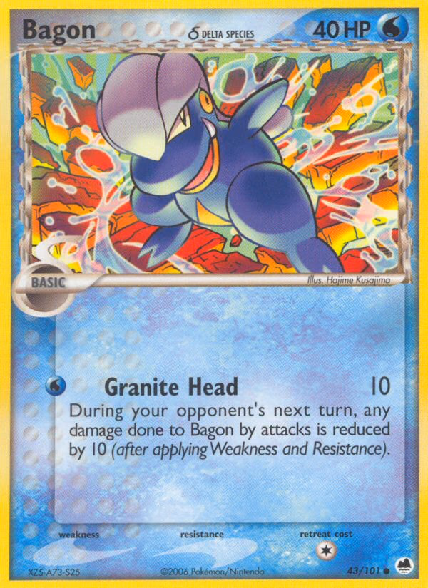 Bagon δ Pokemon card (43/101, Dragon Frontiers)