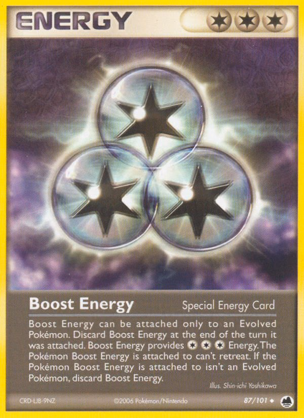 Boost Energy Pokemon card (87/101, Dragon Frontiers)