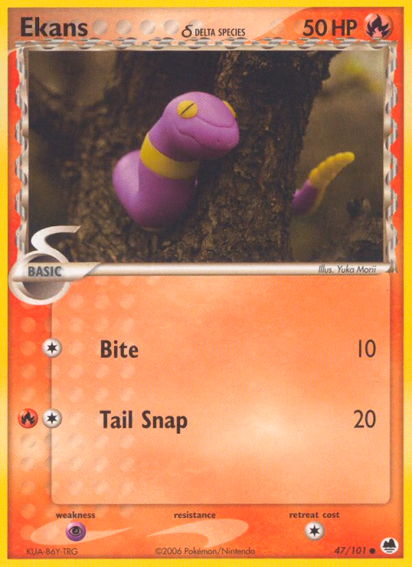 Ekans δ Pokemon card (47/101, Dragon Frontiers)
