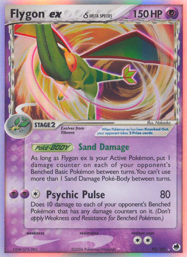 Flygon ex δ Pokemon card (92/101, Dragon Frontiers)