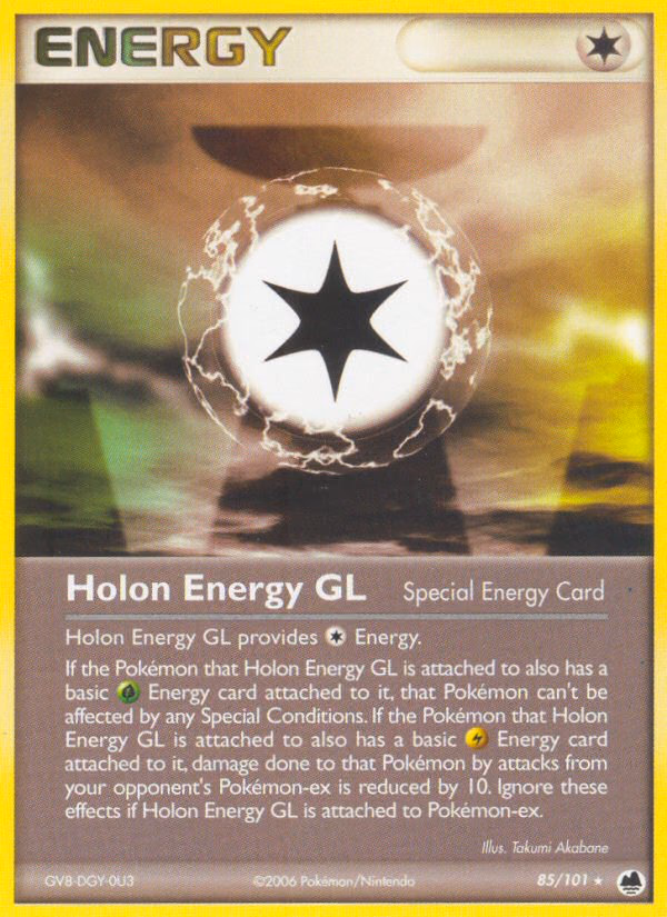 Holon Energy GL Pokemon card (85/101, Dragon Frontiers)