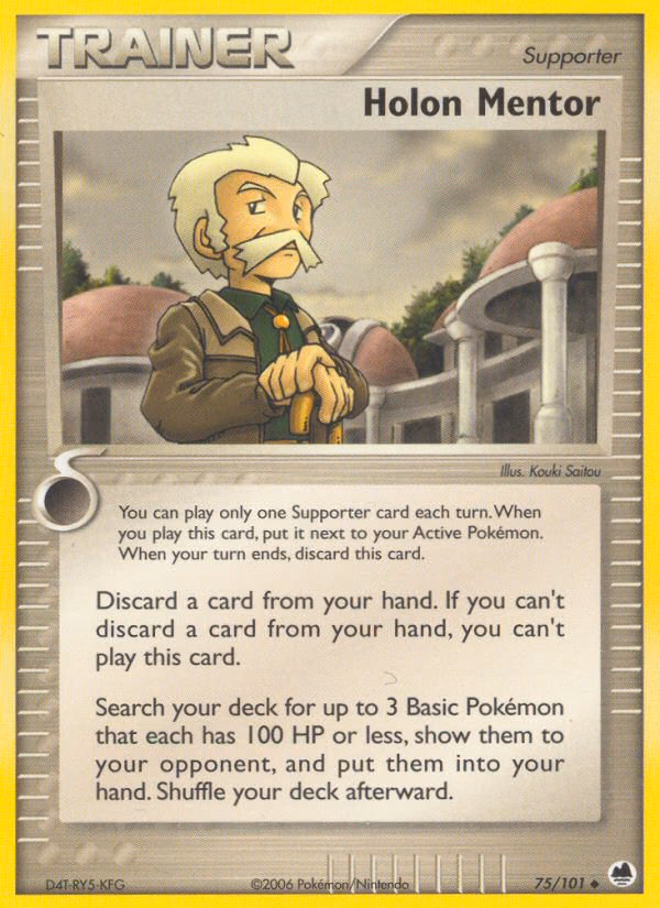Holon Mentor Pokemon card (75/101, Dragon Frontiers)