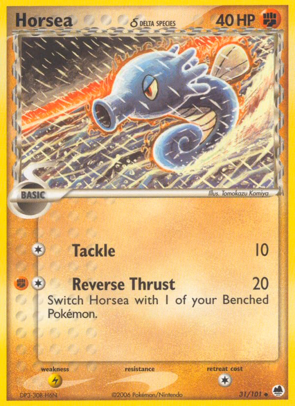 Horsea δ Pokemon card (31/101, Dragon Frontiers)