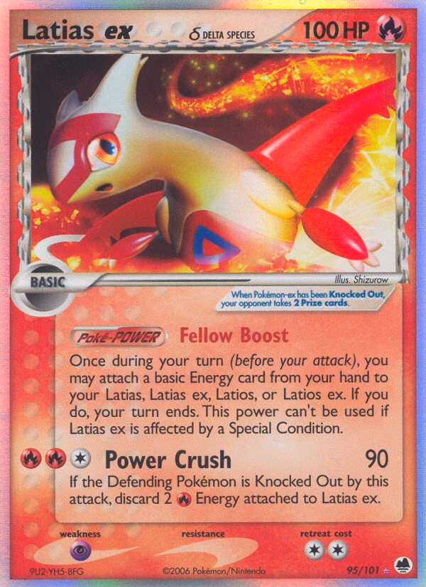 Latias ex δ Pokemon card (95/101, Dragon Frontiers)