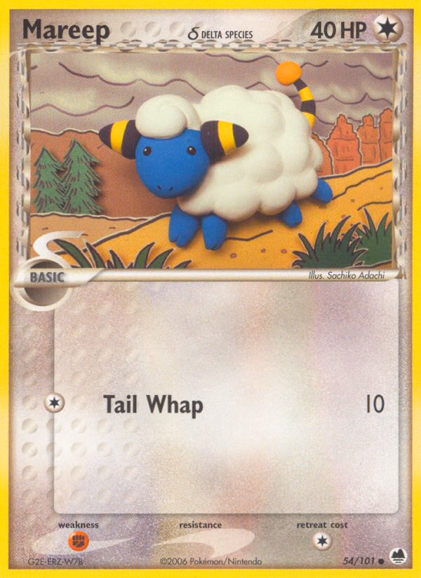 Mareep δ Pokemon card (54/101, Dragon Frontiers)