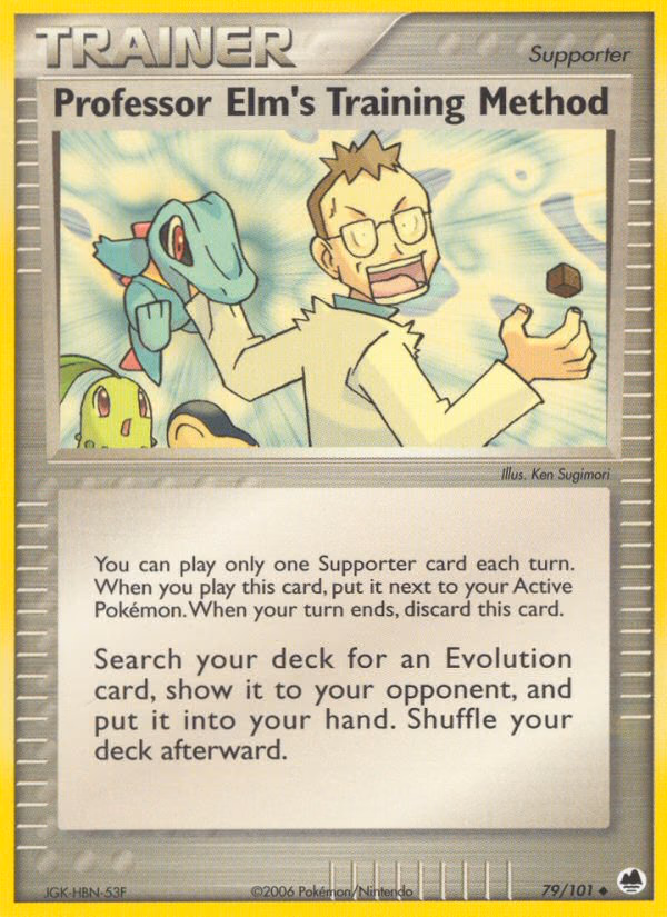 Professor Elm's Training Method Pokemon card (79/101, Dragon Frontiers)