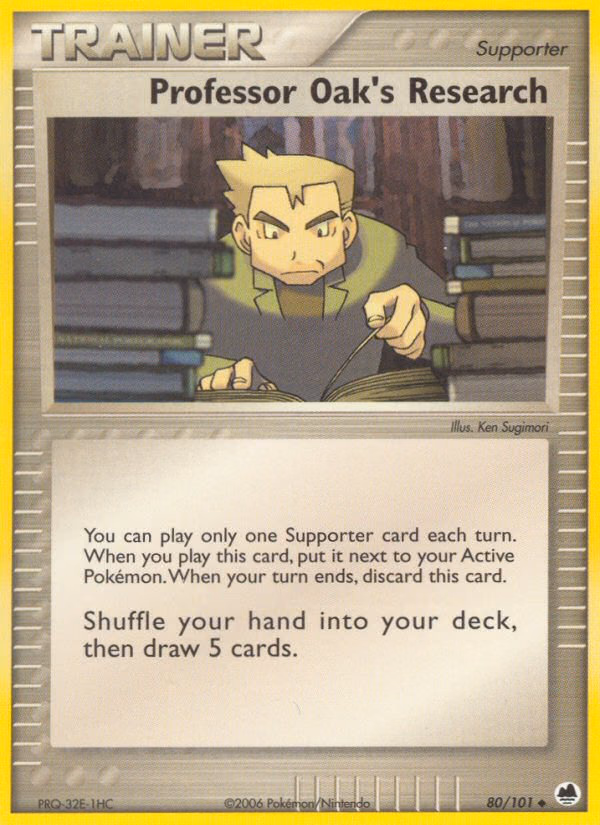 Professor Oak's Research Pokemon card (80/101, Dragon Frontiers)