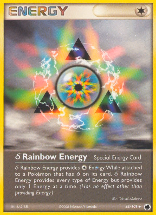 δ Rainbow Energy Pokemon card (88/101, Dragon Frontiers)