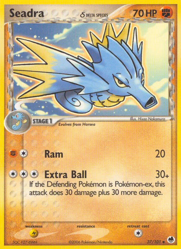 Seadra δ Pokemon card (37/101, Dragon Frontiers)