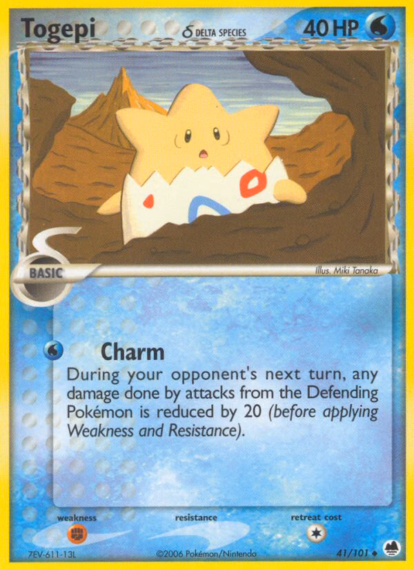 Togepi δ Pokemon card (41/101, Dragon Frontiers)