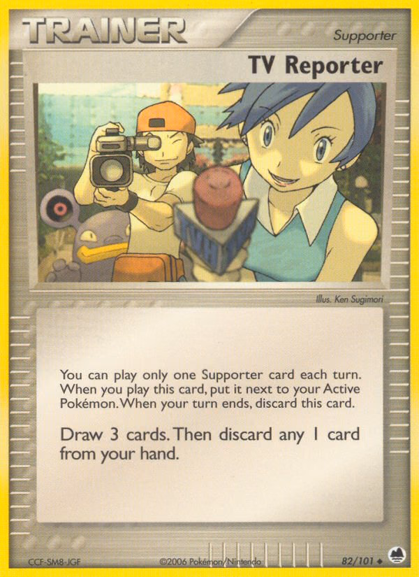 TV Reporter Pokemon card (82/101, Dragon Frontiers)