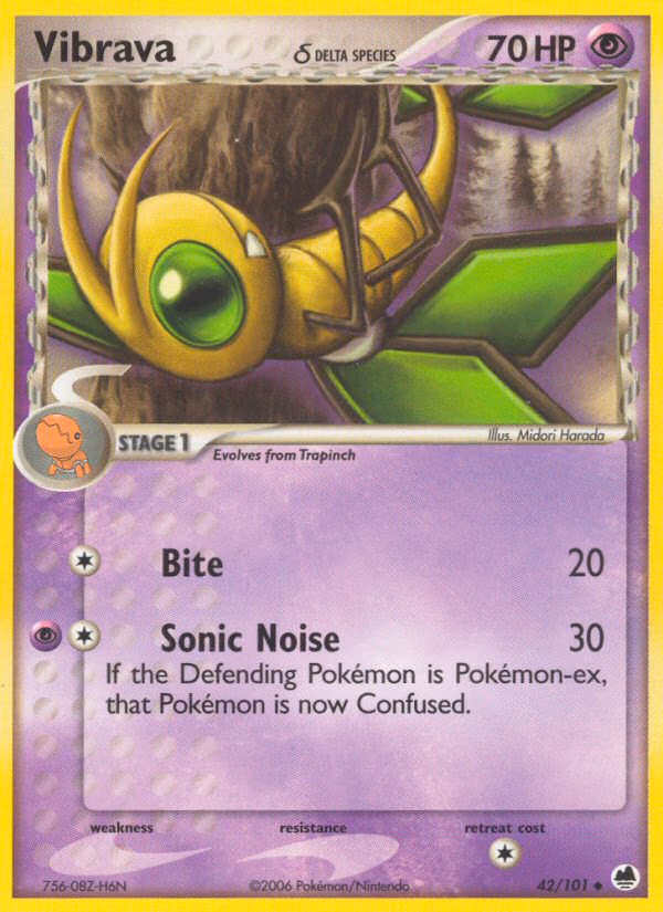 Vibrava δ Pokemon card (42/101, Dragon Frontiers)