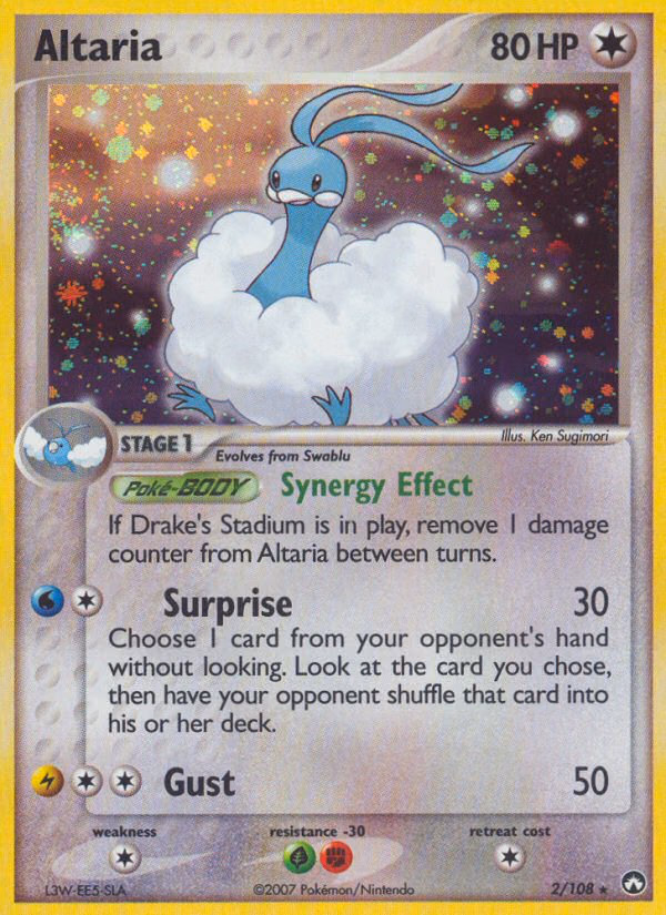 Altaria Pokemon card (2/108, Power Keepers)