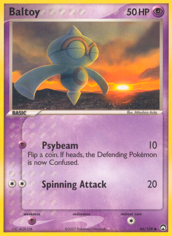 Baltoy Pokemon card (44/108, Power Keepers)