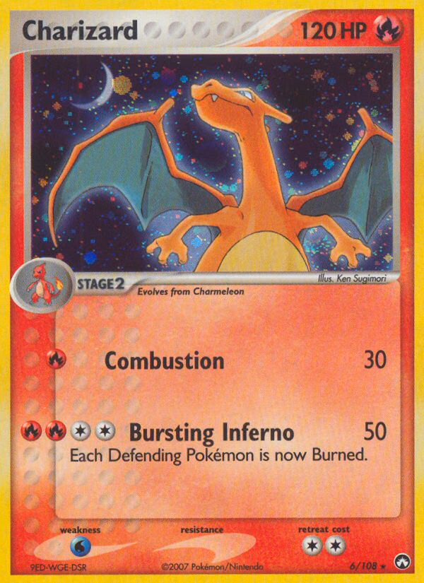 Charizard Pokemon card (6/108, Power Keepers)