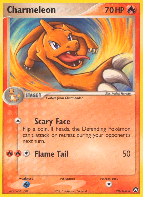 Charmeleon Pokemon card (28/108, Power Keepers)