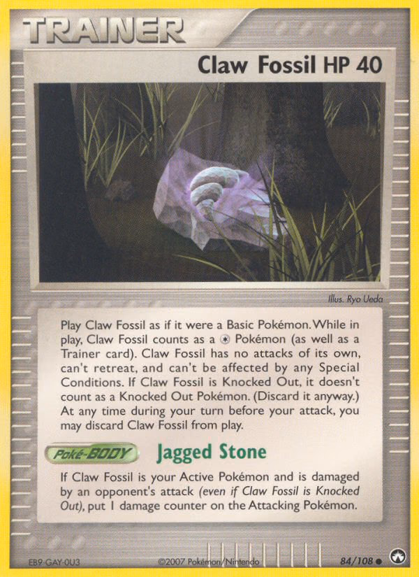 Claw Fossil Pokemon card (84/108, Power Keepers)