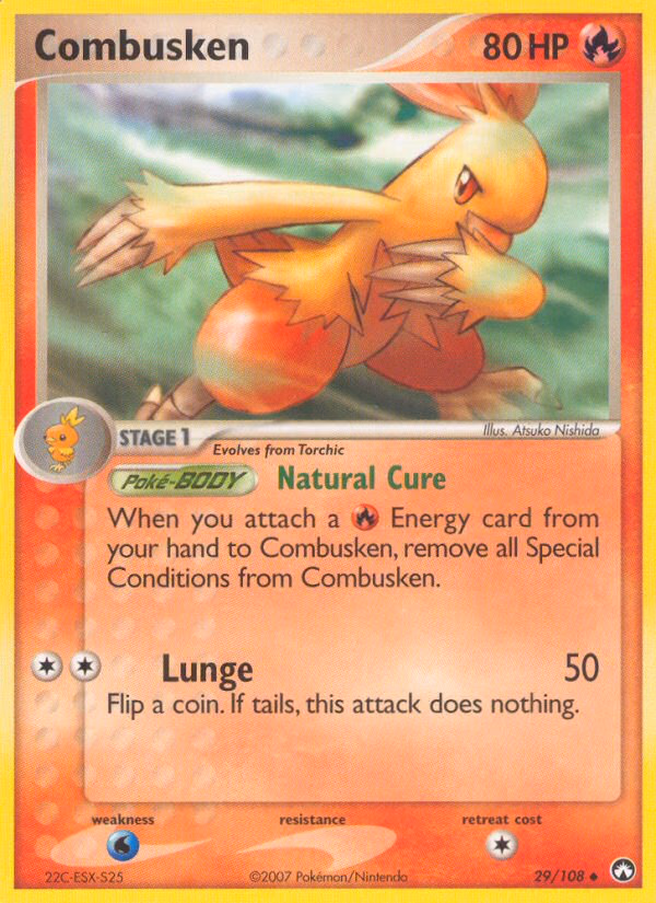 Combusken Pokemon card (29/108, Power Keepers)